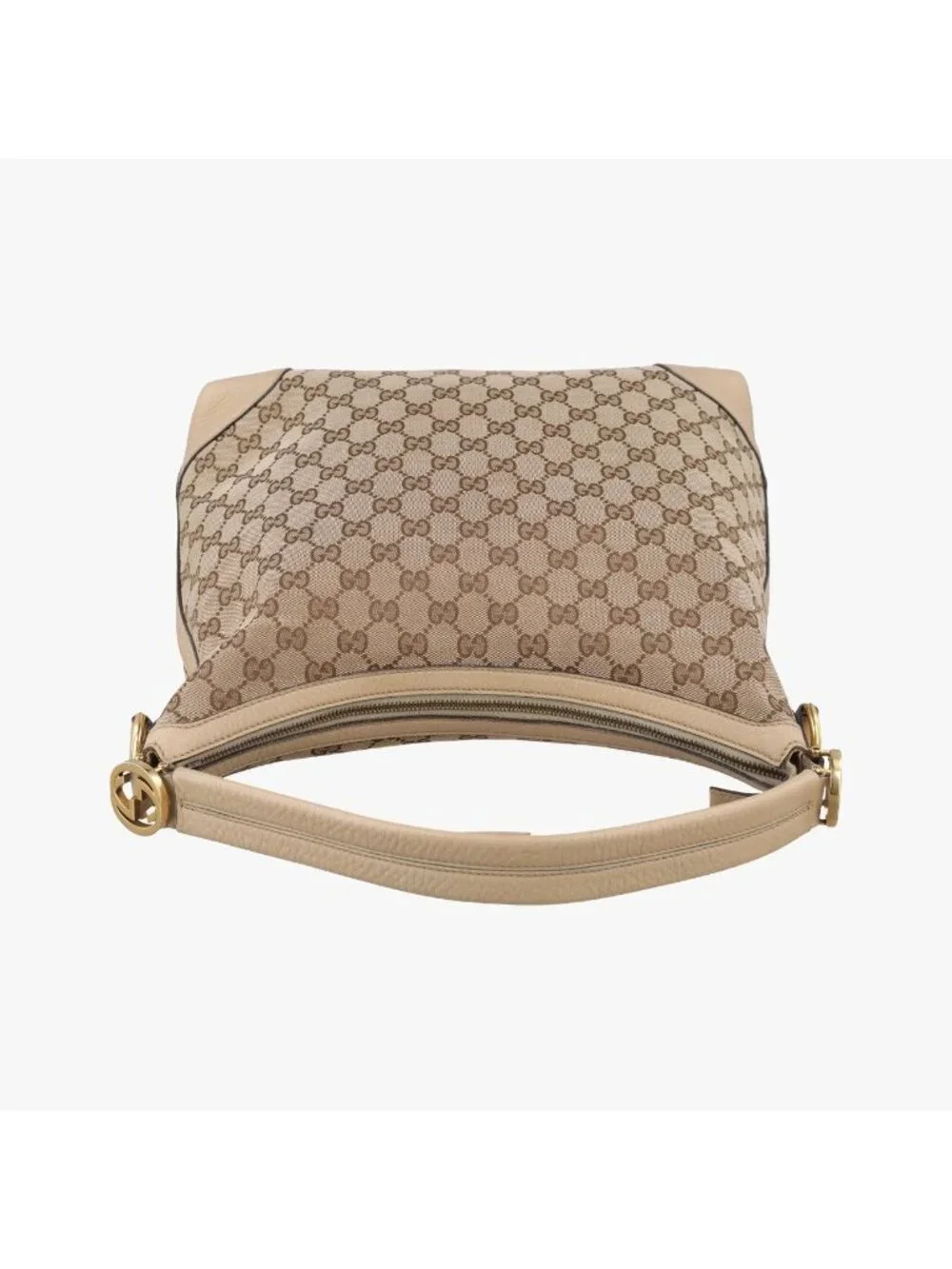 Gucci Miss GG Hobo Beige White Canvas Leather